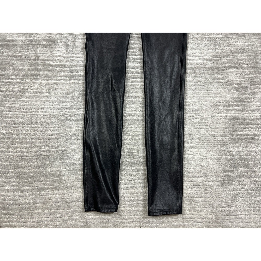 Spanx‎ by Sara Blakely Leggings Womens Small Black Leather Look Ankle - Picture 9 of 13